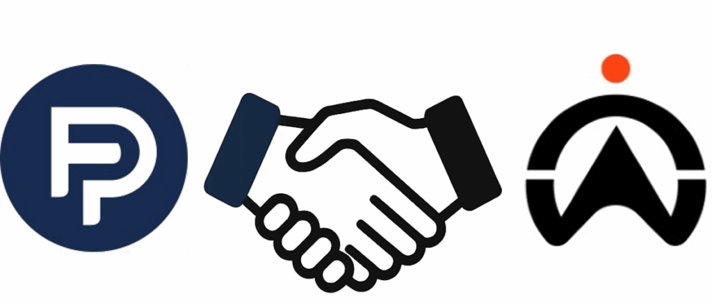 Power Trip and Cartrack partnership graphic with a handshake