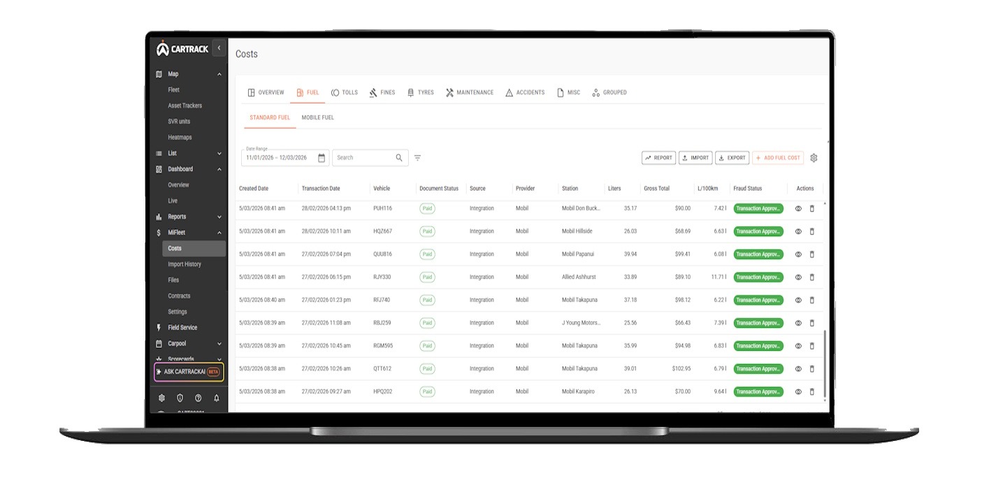 FleetWeb Fuel Monitoring